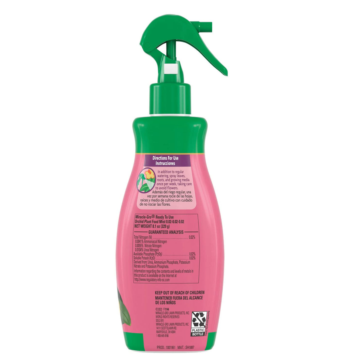 Miracle-Gro Ready to Use Orchid Plant Food Mist, Feeds All Types of Indoor Orchid Plants, 8 oz.