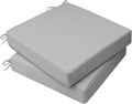 AAAAAcessories Outdoor Seat Cushions for Chairs, Waterproof, Fade-Resistant, 22" x 22" x 3", Patio Furniture Replacement Cushions, Set of 2, Gray