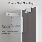20x28 Inch Bathroom Mirrors for Over Sink, Rectangular Vanity Mirror, Matte White Framed Mirrors for Wall, Tempered Glass, Anti-Rust Home Decor Mirror(Horizontal/Vertical)
