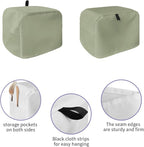 Sage Green Bread Maker Toaster Cover with Pockets, Dust-Proof - 12x11x8in
