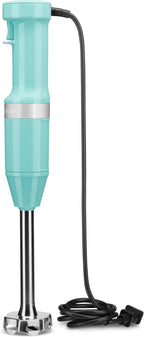 KitchenAid Variable Speed Corded Hand Blender with Accessories, Aqua Sky, KHBV83AQ