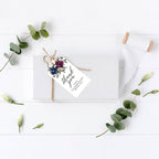 Andaz Press 100-Pack Thank You for Celebrating with Us Favor Tags Navy Blue Burgundy Florals Cardstock Gift Tags with Bakers Twine for Wedding Baby Shower Bridal Shower Party Favors 2 x 3.75-Inches