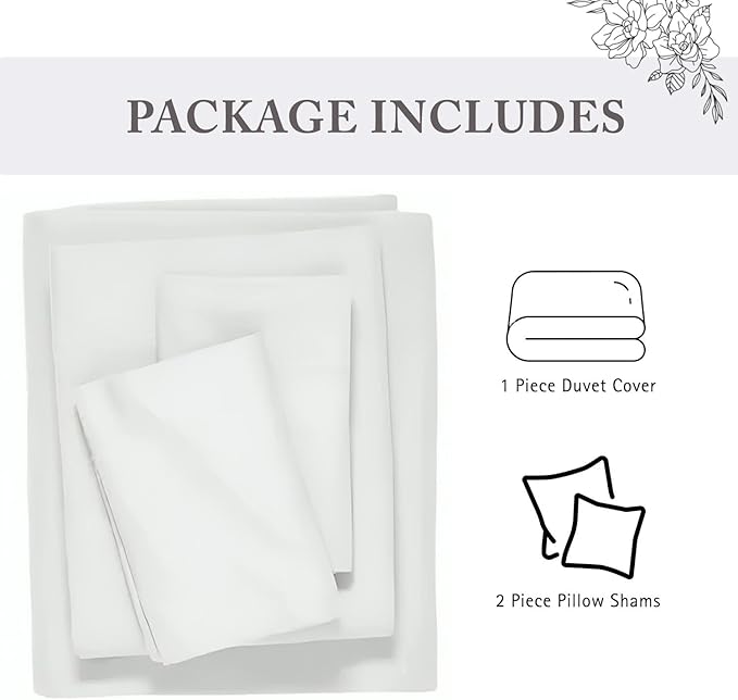 1000 TC Embroidered Duvet Cover King Size Set 100% Egyptian Cotton - Luxurious 1 Comforter Cover 2 Pillow Shams - 3 PC Quilt Cover Hotel Quality Long Staple Bedding (Silver & Black)