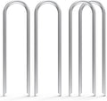 MySit 50 Pack 6 Inch Garden Stakes,11 Gauge Galvanized Yard Staples U Shape Fences Drip Irrigation Stakes Landscape Staples for Landscape Fabric, Soaker Hose, Dog Fence, Drip Tubing