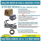 EasyPro DKSW30 Diffused Air De-Icing System for Shallow Water - up to 30' Dock