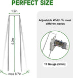 6 Inch Garden Stakes, 50 Pack Landscape Staples Anti-Rust 11 Gauge Galvanized Ground Stakes Pins for Yard Fabric, Lawns, Weed Barriers, Landscape Fabrics, Irrigation Hose