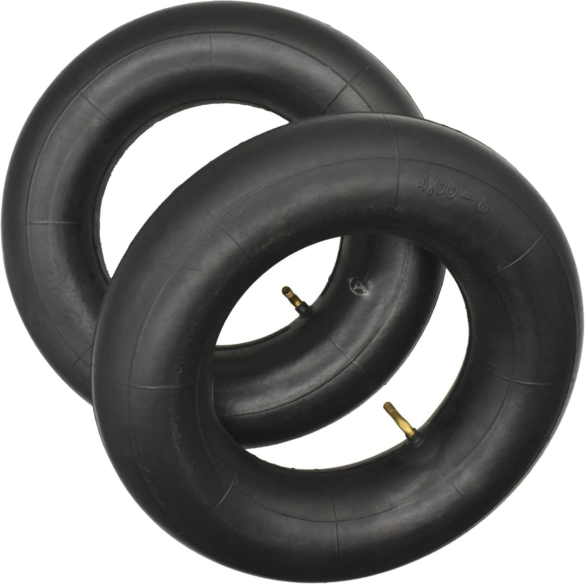 4.00-8 Wheelbarrow Inner Tube (2 pack),with TR87 Bent Straight Valve Tyre, work for 4-8 4.8/4.00-8 tire onto Barrow Sack Truck Trolley Spare Wheel, wheelbarrow, and more