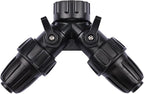 1/2 Inch Drip Irrigation Hose to Faucet Adapter for Drip Irrigation Tubing (.520" ID,.600" – .650" OD), 2 Way Y Water Splitter Connector for 3/4" Inch Garden Hose Spigot Faucet Bib