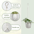 MVOVM Macrame Plant Hanger 5 Pack Hanging Planters for Indoor Plants for Window,Ceiling Crochet Handmade Hanging Plant Holder Planter Hanging Baskets for Boho Home Decor Set