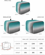 Toaster Cover 2 Slice Green and Grey Ombre Toaster Oven Cover with Pockets Teal Gradient Color Dustproof Bakeware Protector Small Kitchen Appliance Dust Covers and Fingerprint Protection for Women