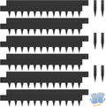 Metal Garden Edging 12" H X 40" L, 6 Pack Steel Garden Edging Border, Bendable Metal Landscaping Edging with 6 Clips for Yard Flower Bed