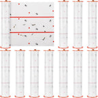 Qualirey Giant Sticky Fly Traps,30 Feet Fly Strips for Indoor Outdoor Hanging Flying Tapes Non Toxic Ribbon Fruit Gnat Killer for Mosquito Plants House Horse Stable (White,10 Pcs)