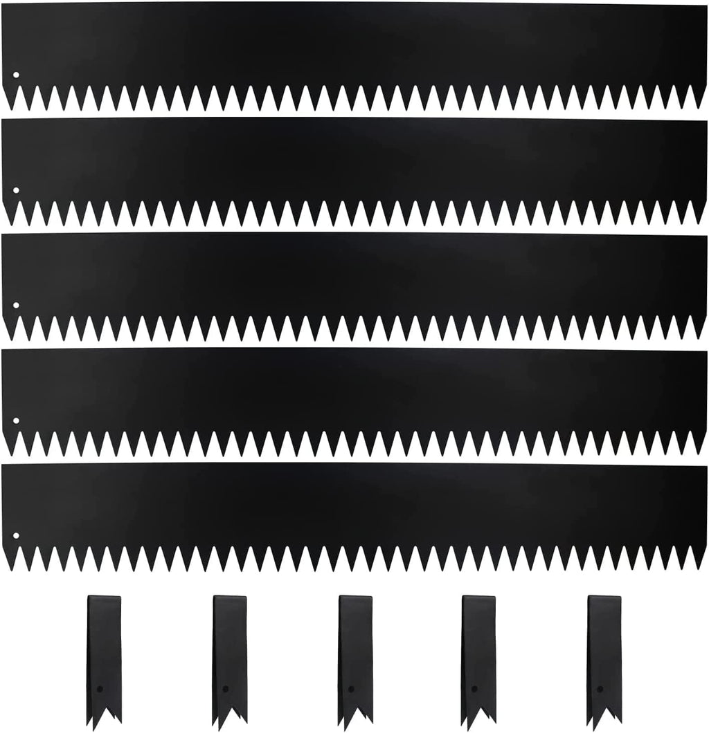 5 Pack - 40'' L x 6'' H Steel Landscape Edging Border Edging for Landscaping Metal Garden Edging Lawn Edging No dig Hammer in Edging for Gravel Yard Pathway(16.7FT Total Length)