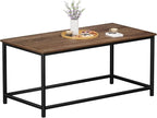 SAYGOER Coffee Table Simple Modern Rectangular Center Table Open Space Minimalist for Living Room Home Office Industrial Cocktail Tables, 39.37 x 19.69 x 17.72, Dark Walnut