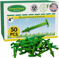 Pack of 50 - GreenStake 4-Inch Biodegradable Garden Stakes, Superior Holding Power - Eco-Friendly Garden Support Pegs & Fabric Pins for Membrane, Netting, Turf, Landscaping and Gardening