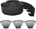 Garden Edging Borders 20FT,Landscape Edging Black[Extra Tall 4IN High] with 30pcs Plastic Stakes, Lawn Edging Flexible DIY Fence for Landscaping,Flower Bed,Grass,Gravel,Tree Surrounding