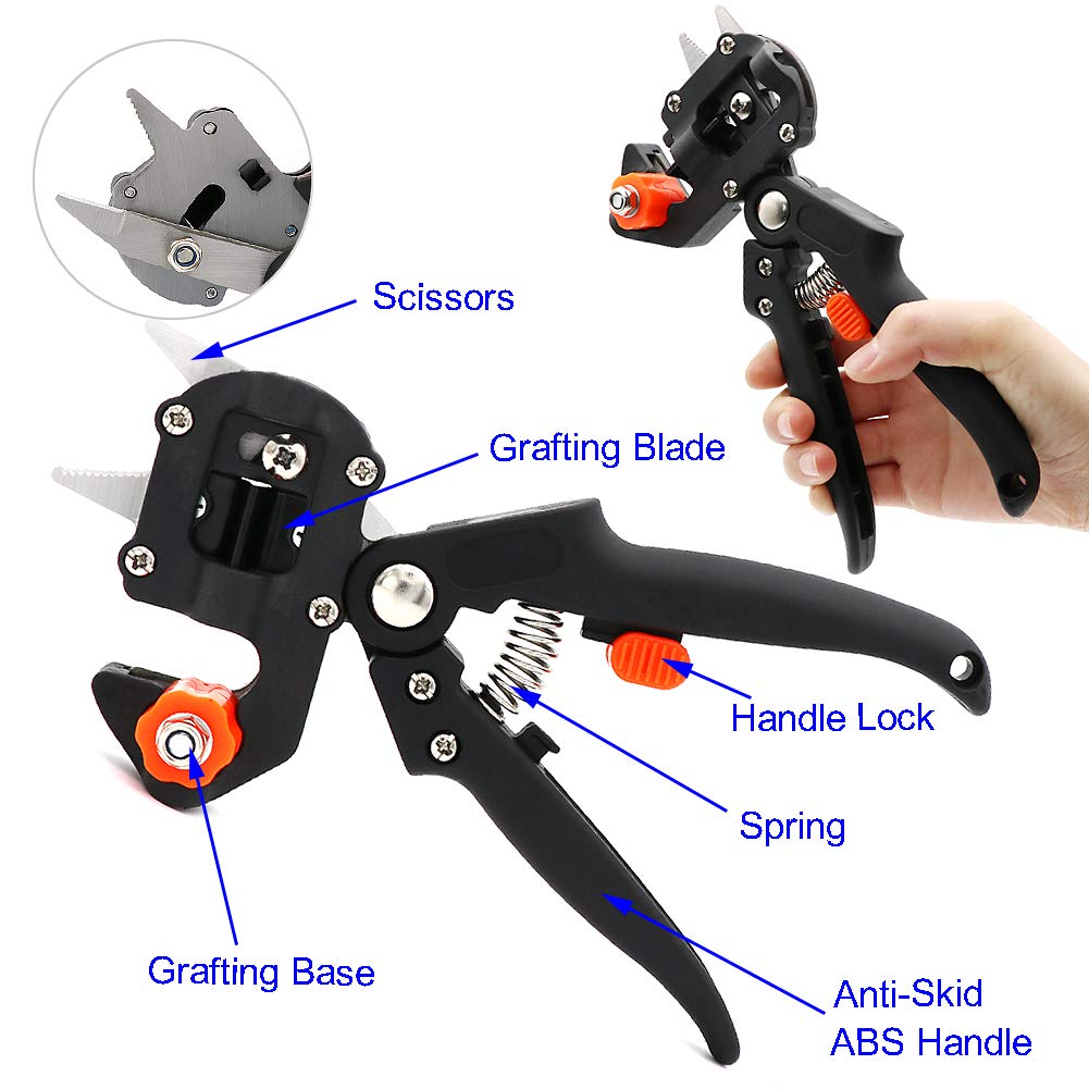 ZALALOVA Garden Grafting Tool Kits, 2 in 1 Pruning Tools