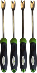 Garden Guru Dandelion Weeder Tool with Ergonomic Handle - Stainless Steel Weed Puller for Planting, Weeding, Flower and Vegetable Care in Lawn Garden Yard | Rust Resistant (4 Pack)