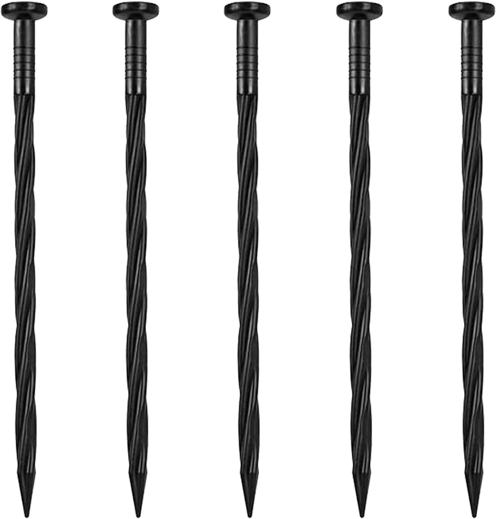 Landscape Spikes 50 Pack,8 Inch Spiral Plastic Garden Landscape Anchoring Spikes for Paver Edging, Weed Barrier, Artificial Turf