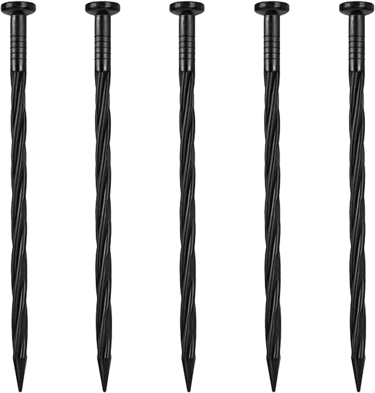 Landscape Spikes 50 Pack,8 Inch Spiral Plastic Garden Landscape Anchoring Spikes for Paver Edging, Weed Barrier, Artificial Turf