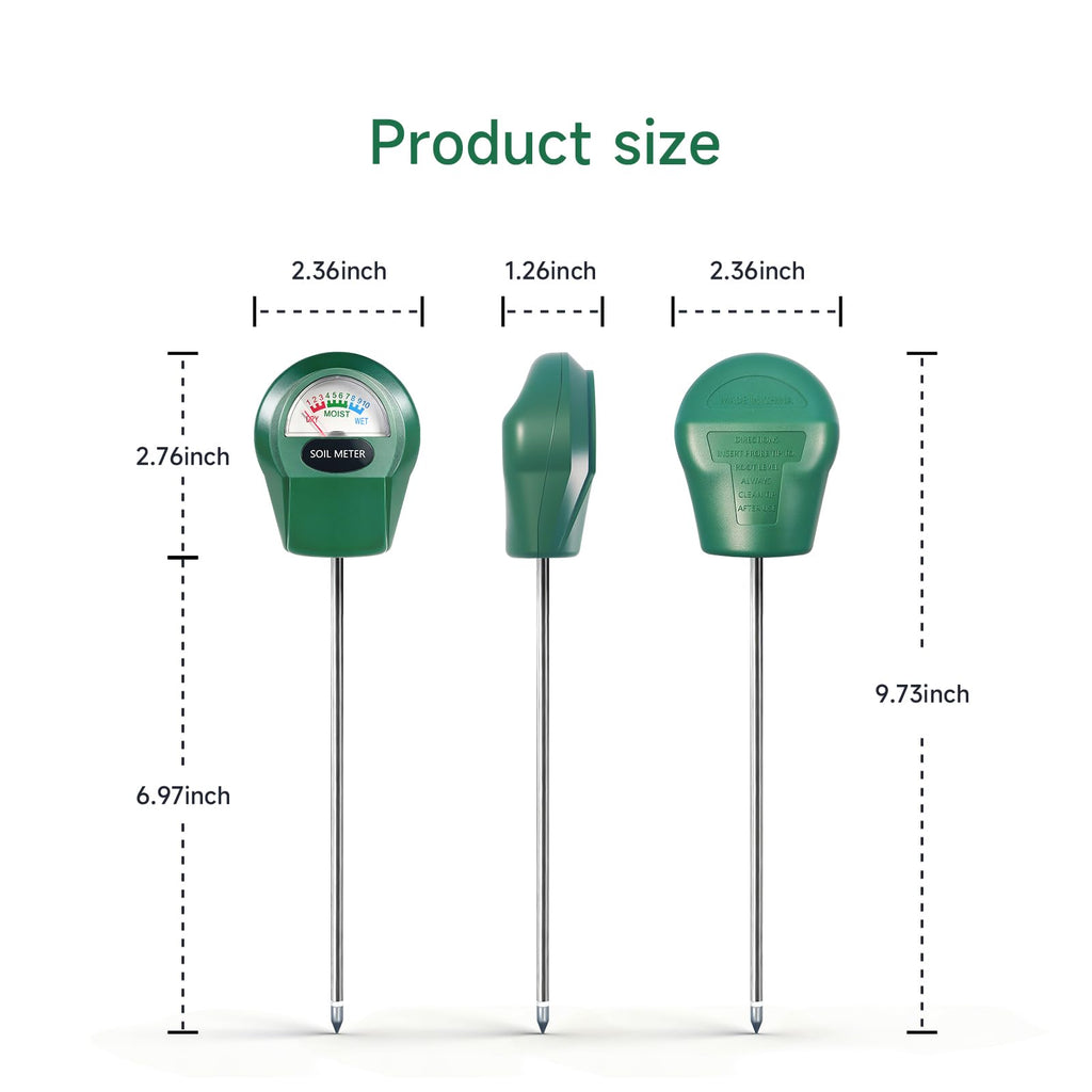 Zoiydals Soil Moisture Meter for Plants, Hygrometer Sensor Water Monitor, Plant Moisture Tester for Indoor Outdoor Garden, Potted Plants, Farm, Lawn, No Battery (Style 1)