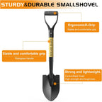 HIGHLIGHT Kids Shovel, Small Shovels for Digging, Overall Length 28 Inches, Mini D Handle, Gardening Shovel, Metal Beach Shovel, Camping, Snow, Wood Handle