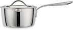 Tramontina Tempo Tri-Ply Base Stainless Steel 3-Quart Sauce Pan with Glass Lid, Induction-Ready Saucepan, Oven-Safe, Dishwasher-Safe