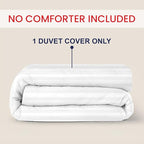Kotton Culture 1 Pc Twin Size Duvet Cover Only -100% Egyptian Cotton Sateen 600 TC Ultra Soft Premium Durable Comforter Cover Zipper Closure & Corner Ties (Striped White, Twin/Twin XL 68" X 90")