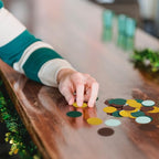 Sage-Green Gold Brown Party Decorations - 300pcs Confetti Paper Dot Table Decor for Gender Neutral Baby Shower Decoration,Bridal Shower,Birthday with Rustic,Boho,Woodland Theme