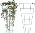 Green PVC Pot Trellis 57''x31.5 Metal Plant Stakes for Climbing Plants Pack of 2