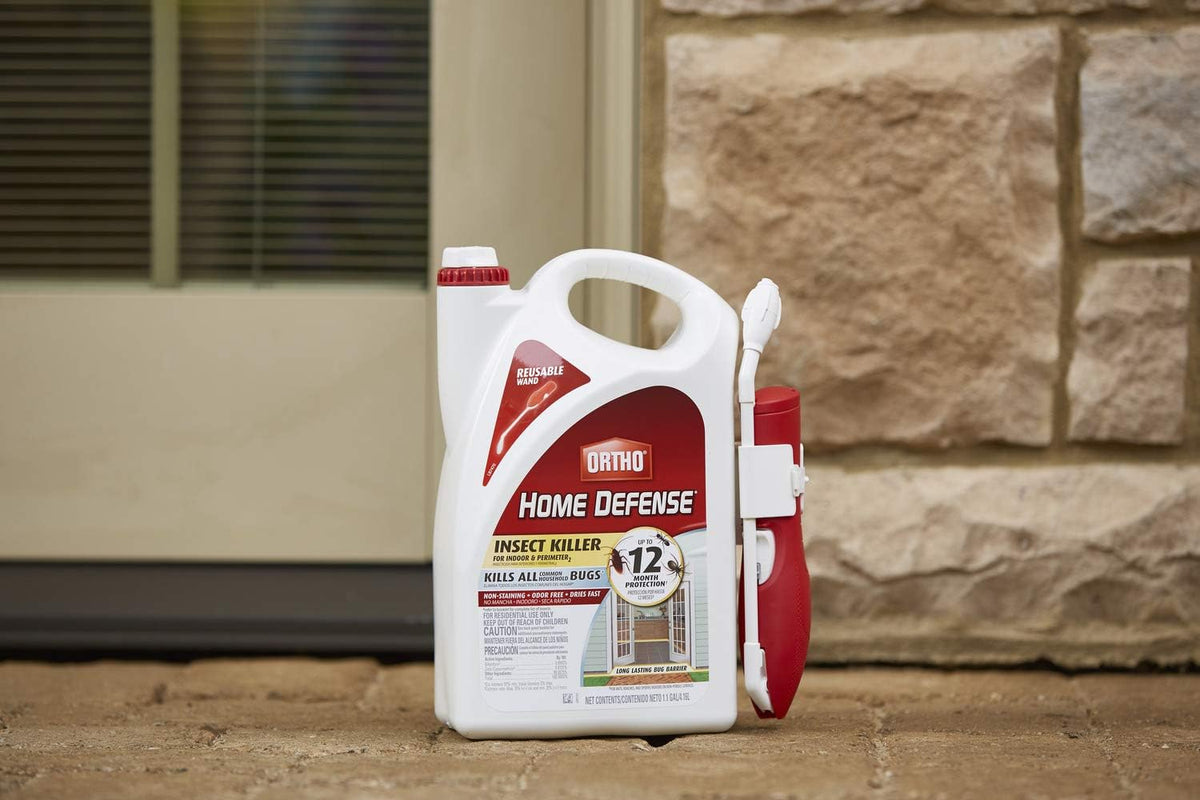 Ortho Home Defense Insect Killer for Indoor and Perimeter2 with Comfort Wand, Controls Ants, Roaches, Spiders and More, 1.1 gal., 2-Pack