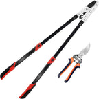 Loppers Branch Cutter Heavy Duty Tree Trimmer, Extendable 28-41" Tree Pruner with Compound Action, Tree Cutter with 2 Inch Clean Cut Capacity Chop Thick Branches Effortlessly