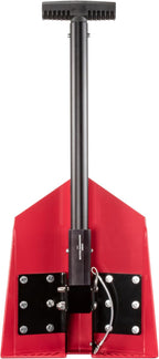 DMOS Delta Shovel - Collapsible Heavy-Duty Steel Folding Shovel for Camping, Overlanding, Survival, Military, Hunting, & Off-Road Use - Racing Red - Pro
