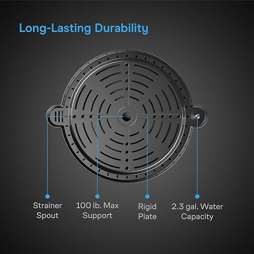 AC Infinity Self-Watering Fabric Pot Base XL, 4-Pack Auto-Irrigation Water Delivery System with Reservoir Meter, Extra Large Elevated Plant Saucers for Indoor Grow Tents, Greenhouses, Outdoor Gardens