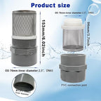 2.5" Stainless Steel Filter DN65/2.5" Suction Strainers Used to Remove Debris and Reduce Solid Entry（1pcs）