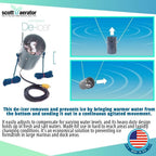 Scott Aerator Slinger De-Icer for Lakes & Ponds | 3/4 Horse Power 115V Stainless Steel | 25 ft. Electric Corded Cable Included | Made in USA