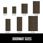 GORILLA GRIP Traffic Guard Door Mat, 72x48, Heavy Duty Welcome Mats, Commercial Office Space Doormat, Waterproof, Fade Resistant, Strong Rubber Backing, Low Profile, Shoe and Boot Scraper, Brown