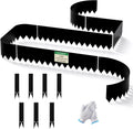 19.7Ft.Galvanized Steel Landscape Edging(6-Pack)-5"x39.4" Metal Garden Edging,7 Clips&Gloves,Hammer-in,No Dig,Rustproof,for Landscaping,Tree Rings,Garden,Yard&Pathway–Black
