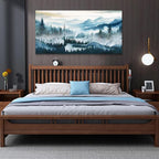 Wapluam Abstract Framed Wall Art For Living Room Large Wall Decor For Bedroom Office Inspiration Pictures Fog forest Wall Painting Canvas Art Prints Artwork Modern Ready To Hang Home Decorations