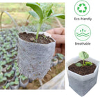 Belit 100 Pcs Nursing Growing Pouch, Garden Grow Bag for High Seedling Survival Rate Planting Plant Flower Seed Starting (7.3"x6.9")