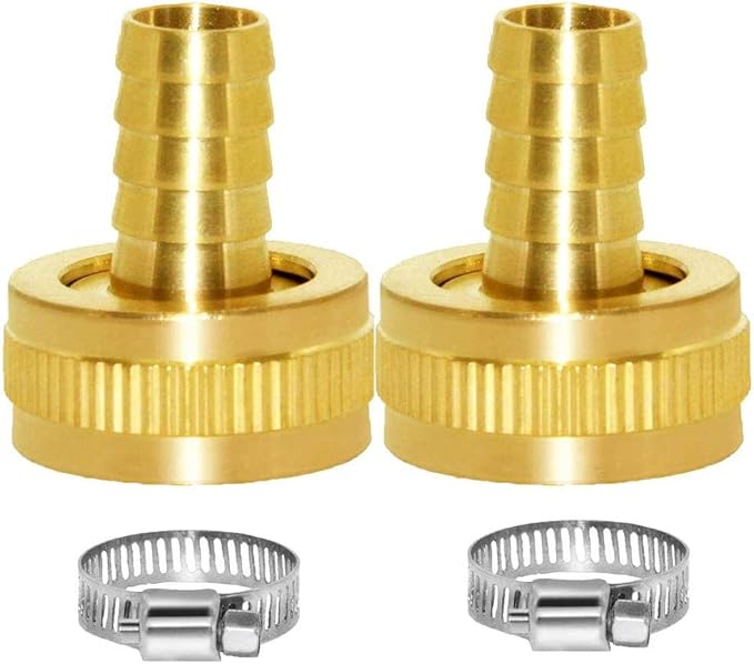 YOUHO Garden Hose Adapter 1/2" Drip Irrigation Tubing to Faucet - Reusable Connector Fittings for Most Rain Bird, Orbit, Dig, Toro 1/2 Tubing x 3/4" GHT Garden Hose Repair kit (3 Set) s