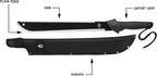 Gerber Gear Gator Machete 25" with Plain Edge Blade and Saw, Gator Grip and Protective Sheath for Gardening, Survival, Hunting, Camping and Bushcraft, Black