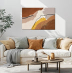 Abstract Wall Art for Living Room Boho Wall Decor Mid Century Modern Prints Pictures Abstract Geometric Painting for Bedroom Orange Minimalist Artwork for Bathroom Home Office Decorations