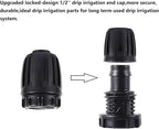 1/2 inch Drip Irrigation Fittings End Caps For (0.52" ID x 0.65" OD) 16mm Drip Irrigation Tubing Connectors End Plugs-10 Pack