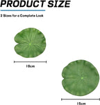 BRBASAP 6Pcs Realistic Floating Lily Pads for Ponds Artificial Foam Lotus Leaves for Pond Decor Plastic Water Lily Pads Foliage for Pool Koi Fish Patio Aquarium Lifelike Pond Plants