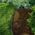 Garden Edging，40FT Landscape Edging with 25 Spikes for Lawn 1.5 Inch Tall (Black, 40FT)
