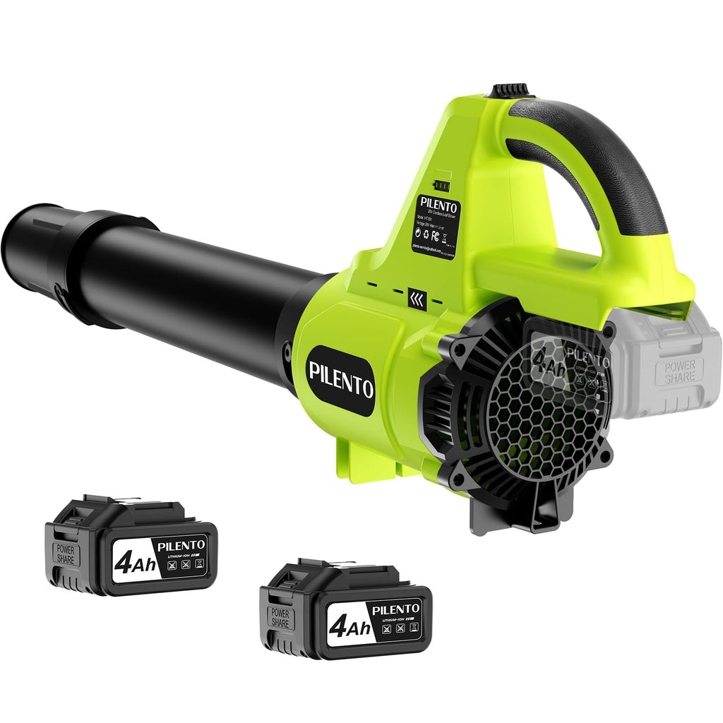 Cordless Leaf Blower with 2 x 4.0Ah Batteries and Fast Charger, 20V Lightweight Handheld Electric Blower, 3-Speed Battery Powered Blower for Patio, Driveway, Lawn Care, Dry Leaves and Light Debris