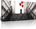 Lapremoly Large Canvas Wall Art For Bedroom Wall Decor For Living Room Office Decor Banksy Black And White Abstract Wall Painting Kid Graffiti Street Pictures Artwork Girl Room Home Decorations