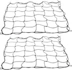 2 Pack Grow Tent Net Trellis Netting 4x4Ft Elastic Trellis Netting Includes 8 Iron Hooks Flexible Net Trellis for Grow Tents a Total of 36 Holes (Black)