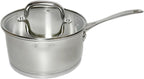 Stainless Steel Saucepans Impact Bonded Right Angles SS Saucepan 3.3QT 20cm